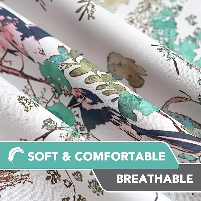 H.VERSAILTEX Floral 100% Blackout Curtains 96 inch Length 2 Panels Printed - Image 7