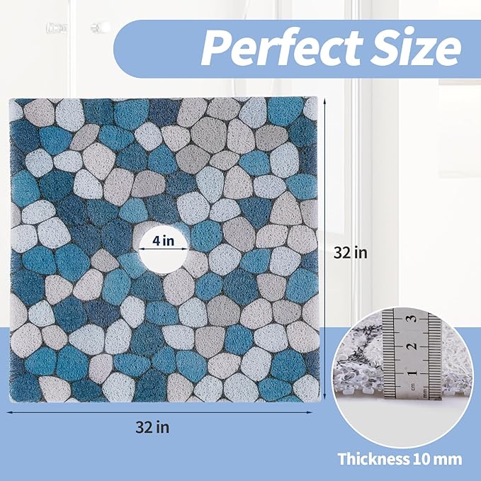 HOMBYS Square Shower Mat Non Slip, Shower Mat - Image 8