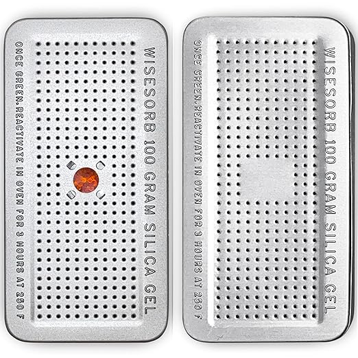100 Gram 2 Pack Indicating Silica Gel Canister, Gun Safe Dehumidifier, Reusable - Image 5