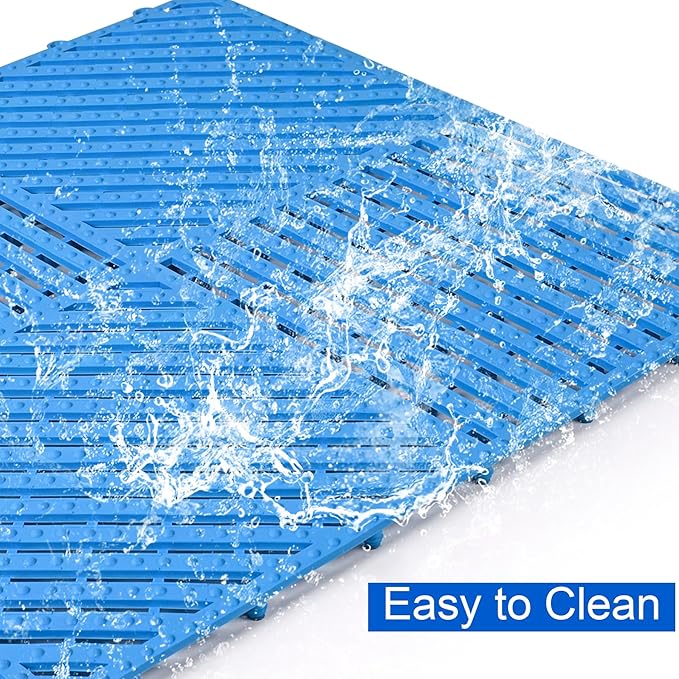 MYFAMIREA Modular Interlocking Cushion 12 Pack 11.8" x 11.8" Rubber Floor Tiles - Image 5