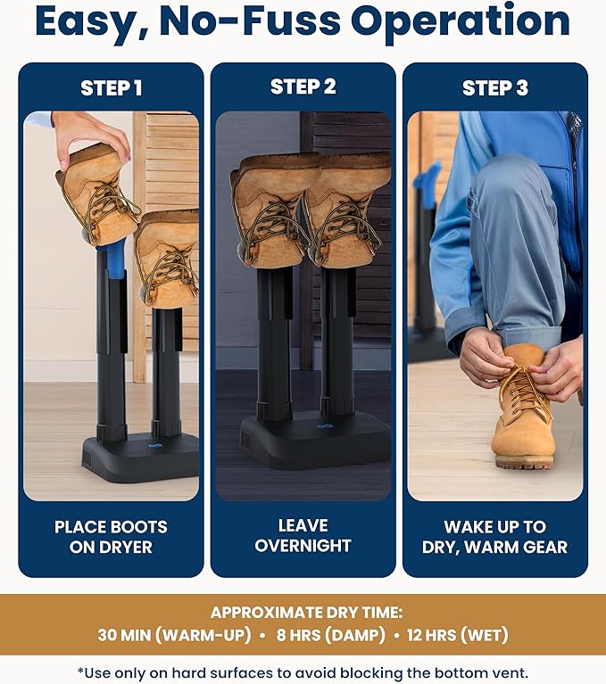 Everlasting Comfort Boot Dryer for Work Boots – Easy-to-Use, Silent & - Image 7
