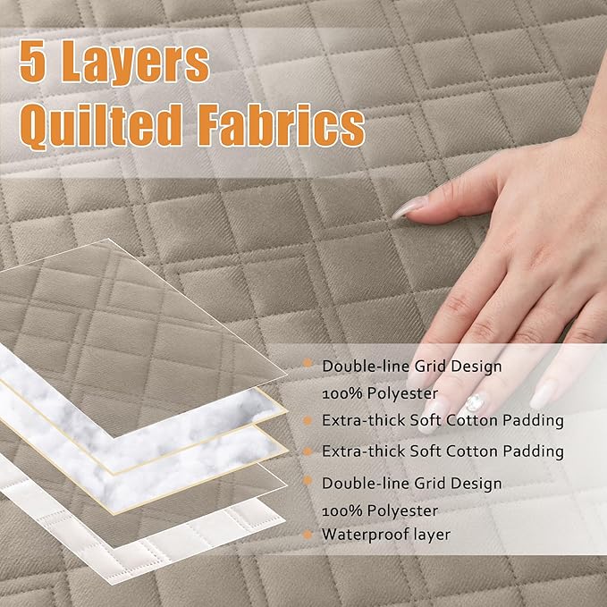 Arfntevss Waterproof Sectional Couch Covers L Shape Washable Velvet Sofa Cover - Image 3