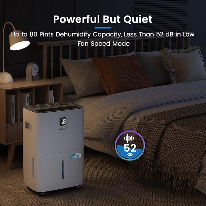 Yaufey 5000 Sq. Ft. Energy Star Certified Dehumidifier, Max 80 Pints - Image 4