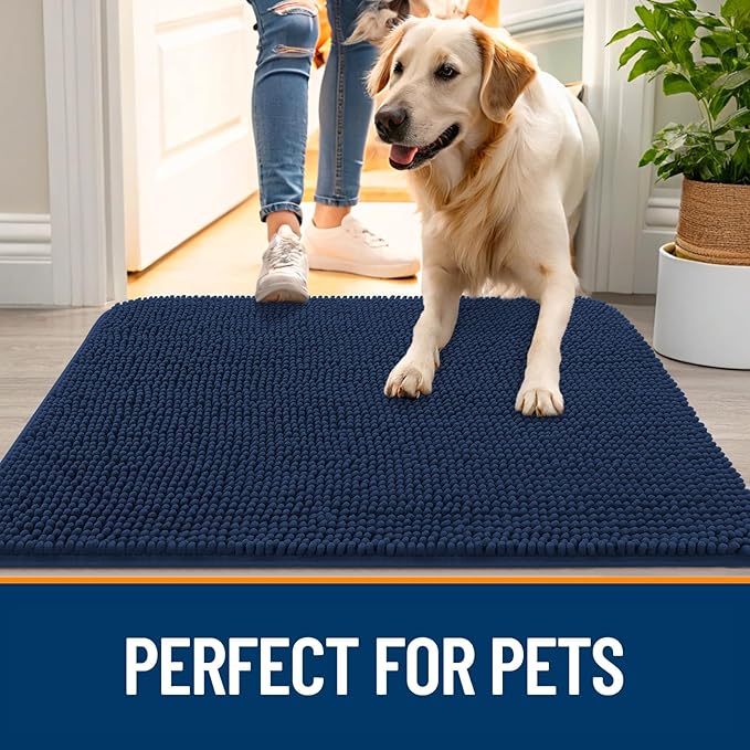 OLANLY Dog Door Mat for Muddy Paws 45x27, Absorbs Moisture and Dirt, Absorbent - Image 6