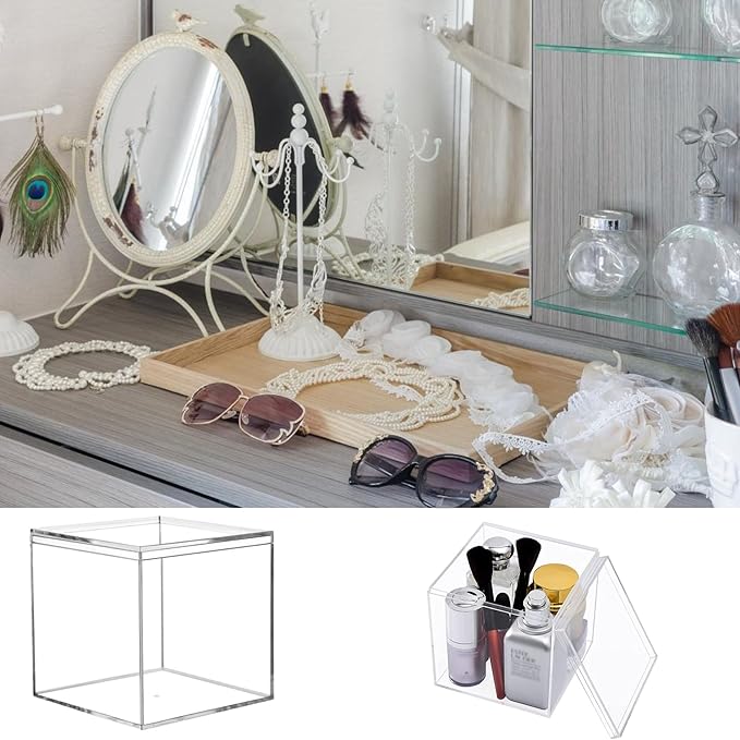 Acrylic Box Clear Acrylic Square Cube Display Case - Image 3
