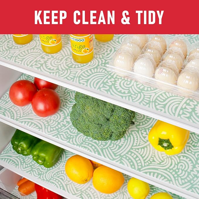 Cooyes 12 Pack Fridge Bin Liners, 12“ × 24” Refrigerator Mats - Image 2