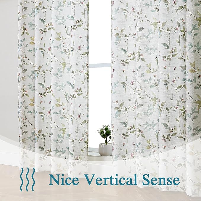 Chyhomenyc Roman Linen Blend Curtains 54 Inch Length 2 Panels, Light Filtering - Image 8