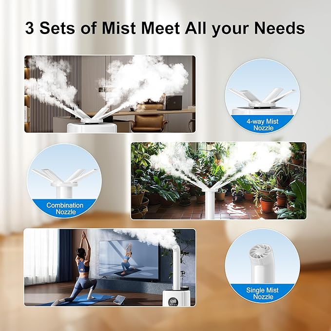 Uthfy 5.5Gal/21L Humidifier for Large Room 3000sq.ft, 2000ml/h Dual 360° - Image 7