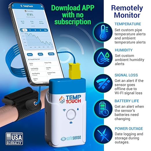 TempTouch WiFi Clamp Temperature and Humidity Sensor, Smart Thermometer - Image 8