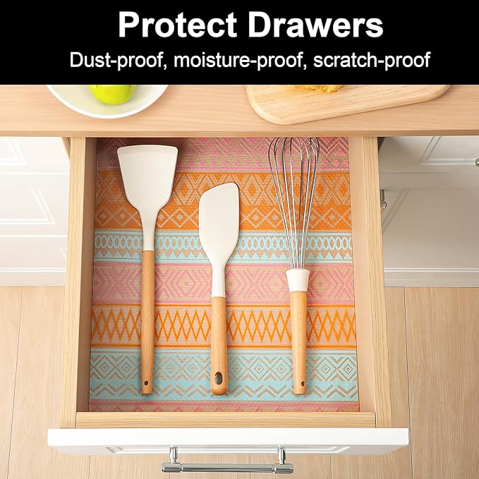 Cooyes Drawer and Shelf Liner, Non-Adhesive Shelf Liners - Image 4