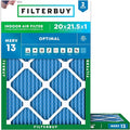 Filterbuy 20x21.5x1 Air Filter MERV 13 Optimal Smoke & Allergy Defense by Filterbuy