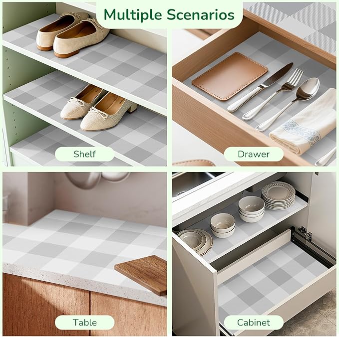 Shelf Liner for Kitchen Cabinets Non-Adhesive Drawer Liners Non-Slip Strong - Image 6