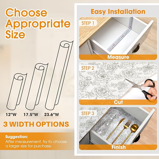 Coavas Extra Grip Thickened Shelf and Drawer Liner - Image 6