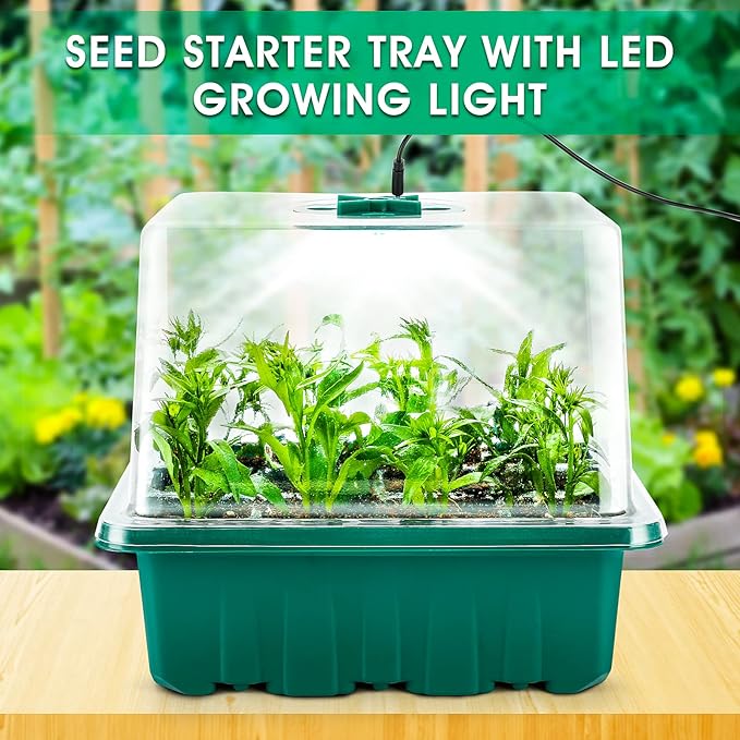 Seed Starter Tray with Light, Seedling Starter Trays with Humidity Domes - Image 7