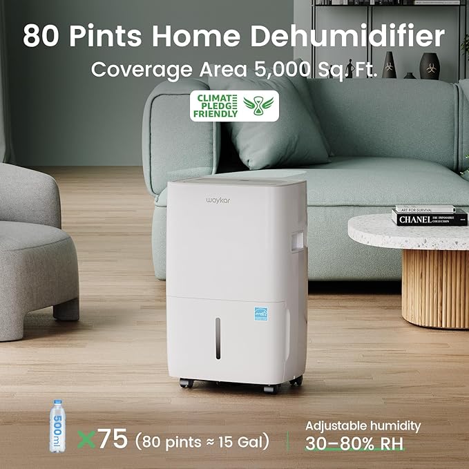 Waykar 80 Pints Energy Star Dehumidifier - Image 3
