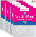 Nordic Pure 14x24x1 Tru Mini Pleat MERV 12 AC Furnace Air Filters 6 Pack | by NordicPure