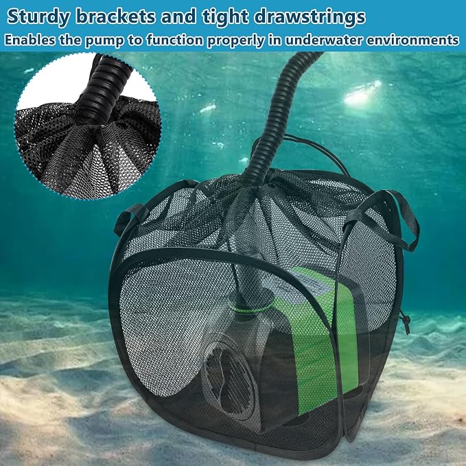 2Pcs Pop Up Pond Filter Bag 7inch Stainless Steel Wire Water Pump Barrier Box - Image 5