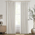 Neutral 86 Inch Nursery Blackout Window Curtains by QJMYDECO