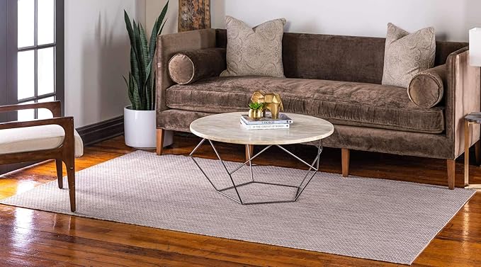 Unique Loom Collection Casual Transitional Solid Heathered Indoor/Outdoor - Image 3