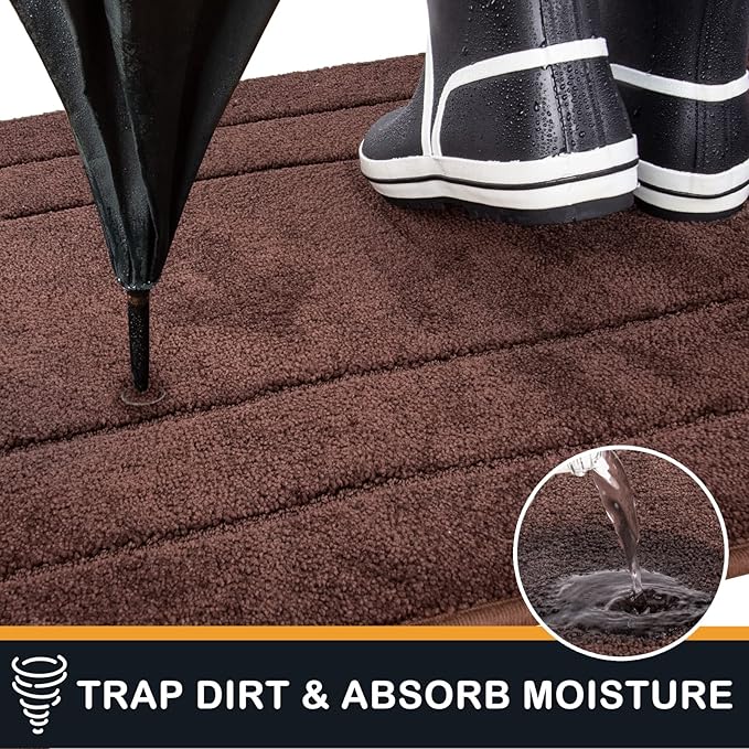 PURRUGS Dirt Trapping Door Mat 34" x 59", Non-Slip/Skid Machine Washable - Image 3