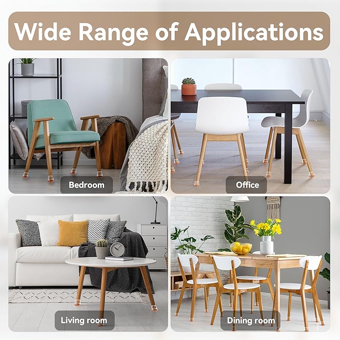 24PCS Extra Small Chair Leg Floor Protectors - Image 7