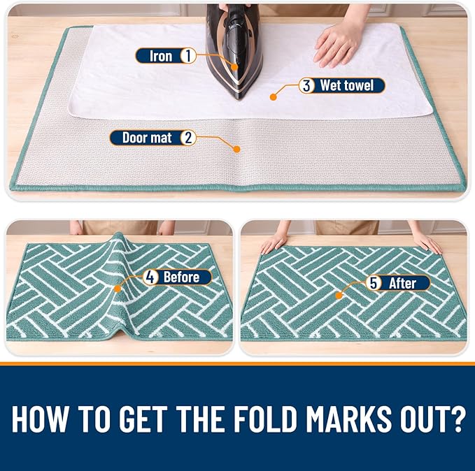 OLANLY Indoor Door Mat, 32x20 Inch, Dirt Resistant and Absorbent, Non-Slip - Image 7