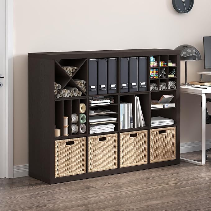 Furinno Cubicle Cube Insert, 9-Compartment Cube Organizer, Geometric Shelf - Image 2