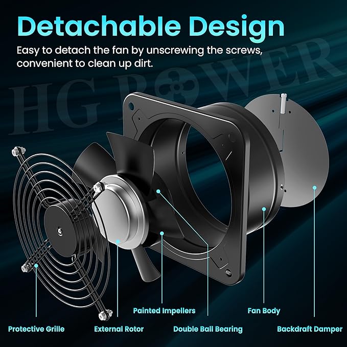 HG Power 8 Inch Exhaust Fan - Image 3