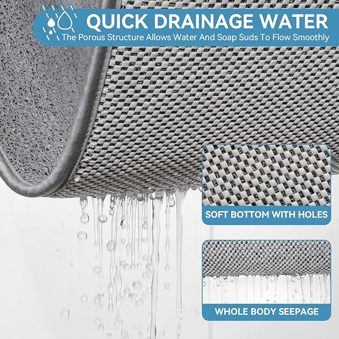 Non Slip Shower Mat Bathtub Mat 20x32 Inch, Quick Dry Bath Mat - Image 5