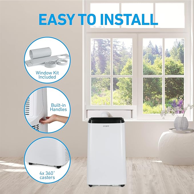 Coby CBPAC815H 4-in-1 AC Unit, Dehumidifier & Fan, 000 BTUs - Image 5