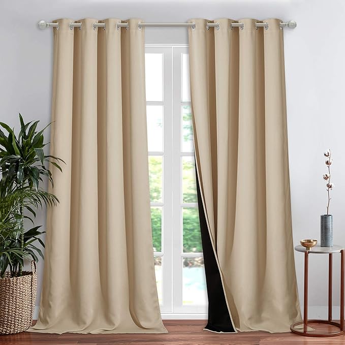 NICETOWN Thermal Insulated 100% Blackout Curtain, Sound Proof Drape by NICETOWN