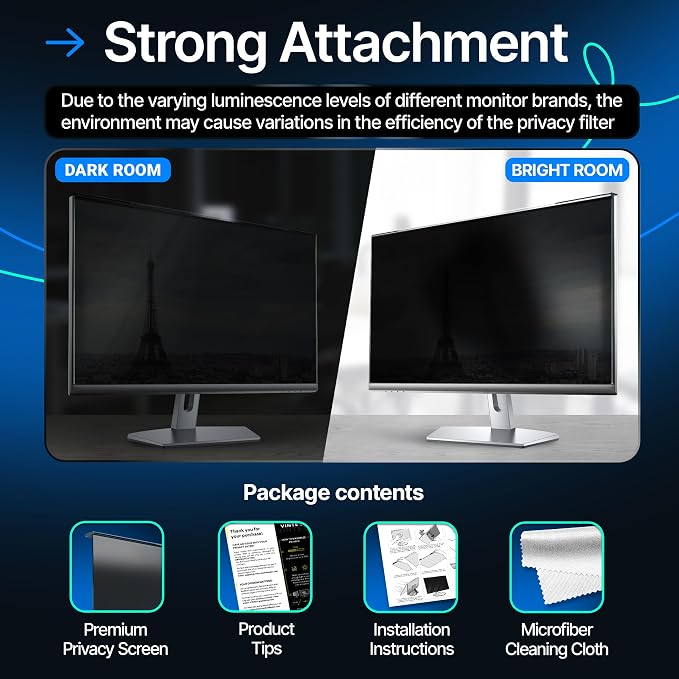 Universal Acrylic 20, 22 Inch Computer Privacy Screen Filter - Image 7