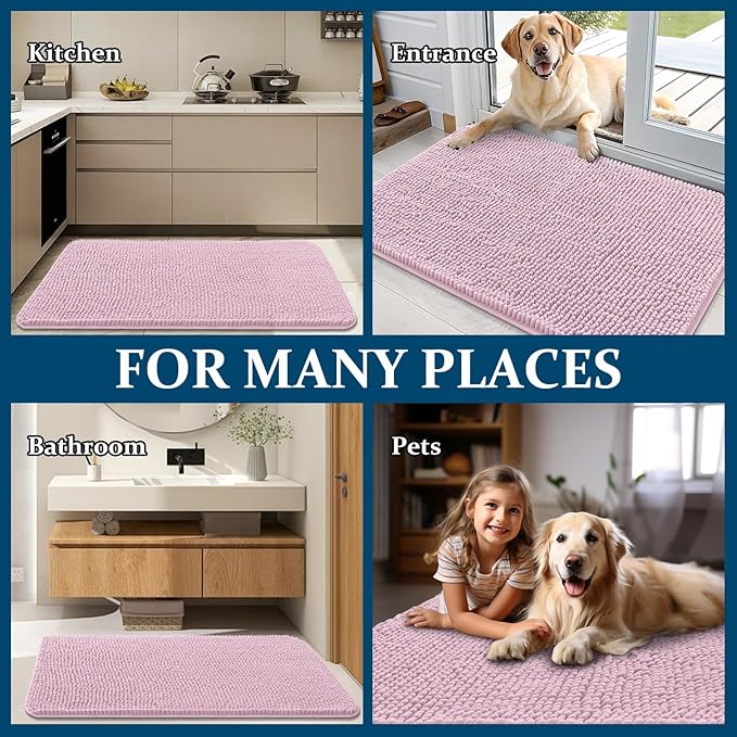 OLANLY Dog Door Mat for Muddy Paws 59x35, Absorbs Moisture and Dirt, Absorbent - Image 8