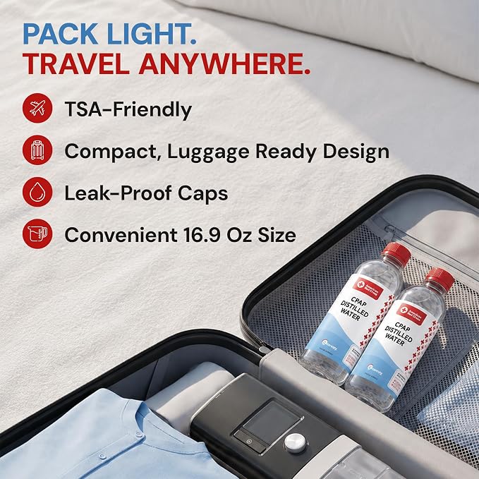 Resway American Red Cross CPAP Distilled Water Travel Bottles - Image 4
