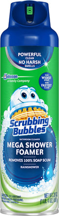 Scrubbing Bubbles Mega Bathroom and Shower Foamer Aerosol, Rainshower Scent by ScrubbingBubbles