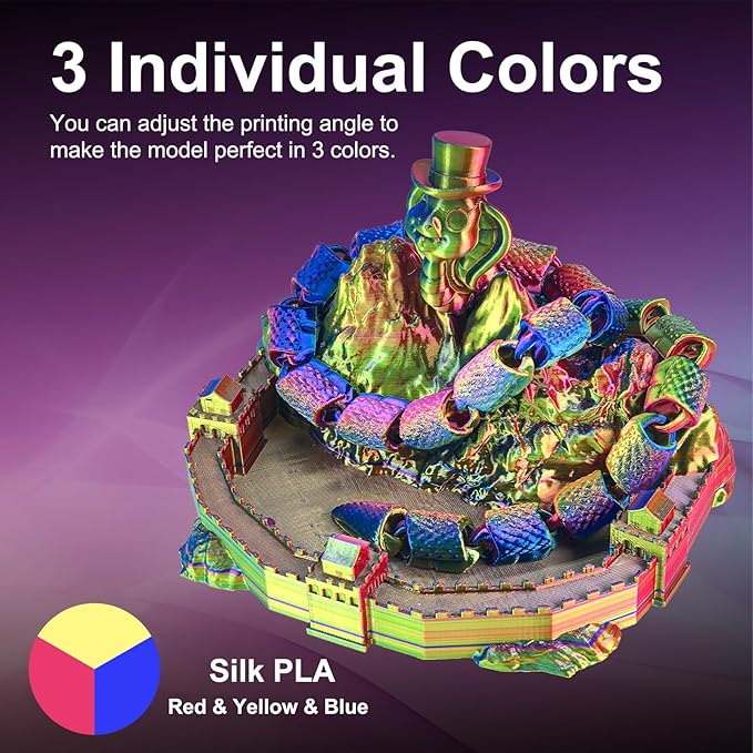 ERYONE Silk Tri Color PLA Filament 3D Printer 1.75mm +/- 0.03mm - Image 2