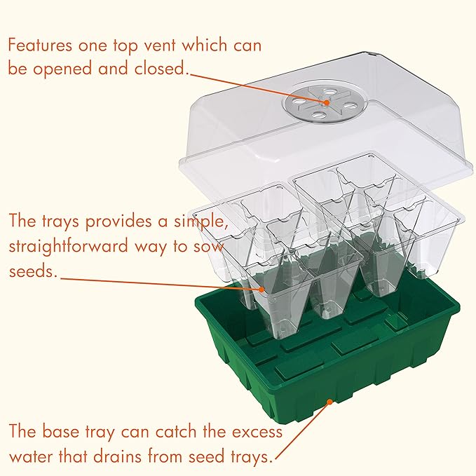 Gardzen 10-Set Garden Propagator Set, Seed Starter Trays - Image 5