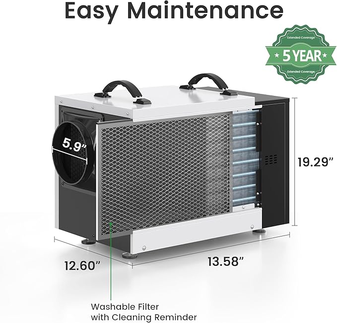 Waykar 125 Pint Crawl Space Dehumidifier - Image 8