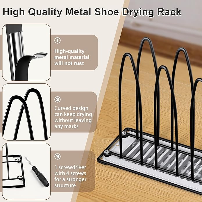 Enhon Metal Shoe Drying Rack, and Glove Dryer Rack - Image 3
