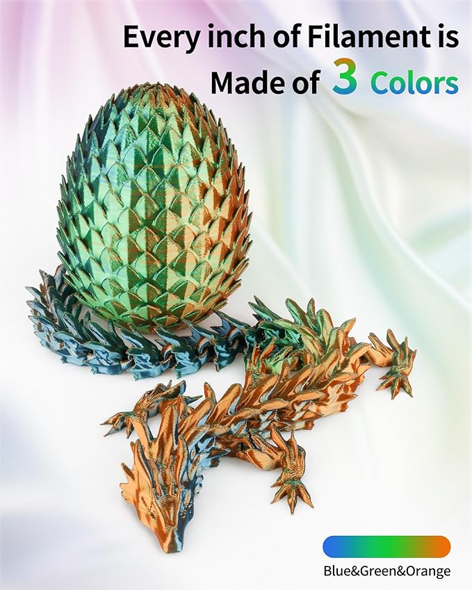LANDU Silk Tri-Color PLA Filament 1.75mm 1Kg, Triple Color Silk PLA Filament - Image 2
