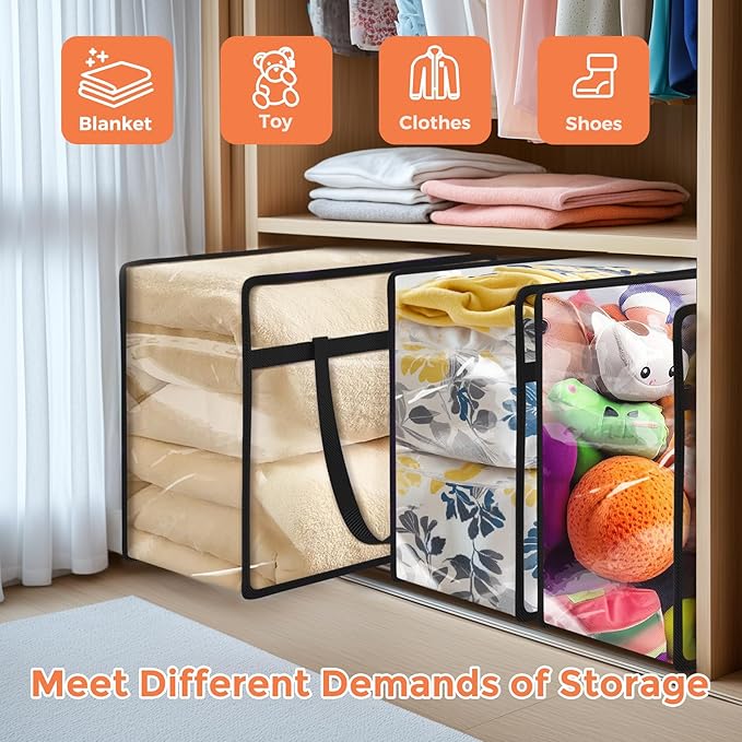 Budding Joy 6 Pack Clear Zippered Storage Bags - Image 4
