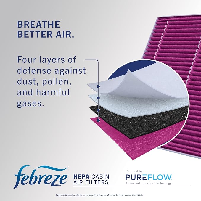 Febreze Odor Control HEPA Cabin Air Filter by PUREFLOW RZ18107H Fits 2009-2019 - Image 5