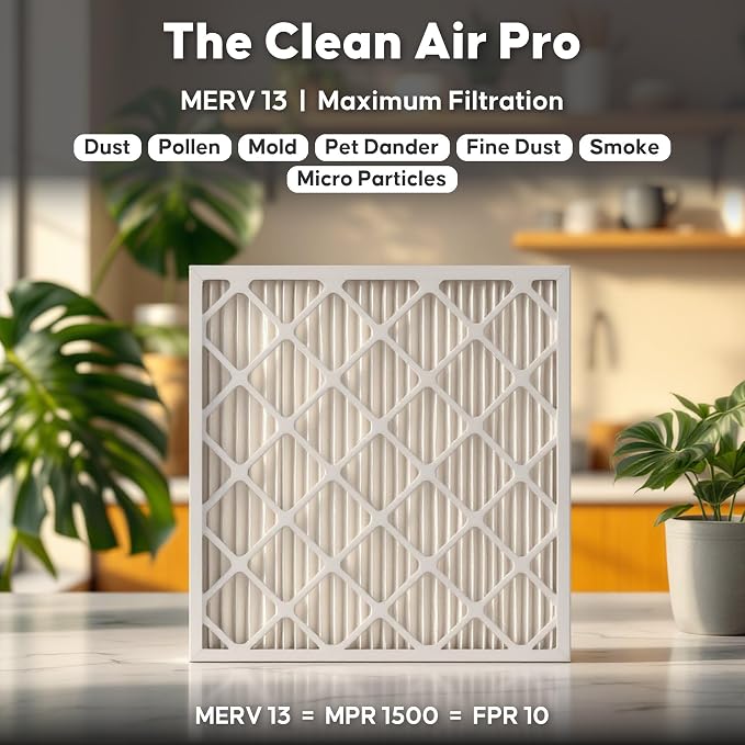 Aerostar 8x20x1 MERV 13 High Efficiency Pleated Air Filter, Electrostatic AC - Image 2