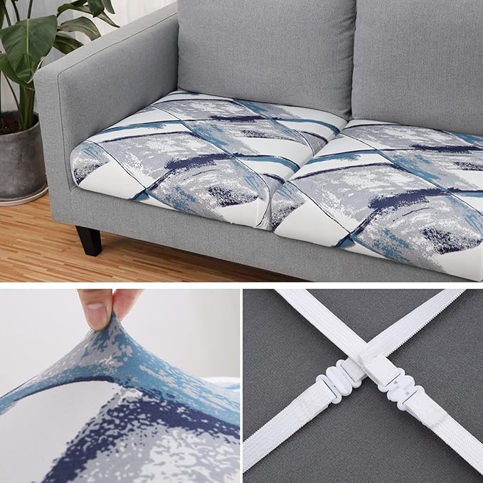Fuloon Sofa Cushion Covers, Stretch Printed Seat Cushion Cover Couch Seat - Image 4