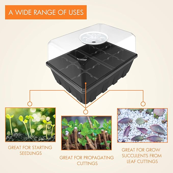 Gardzen 10 Pack Seed Starting Tray, Plant Germination Trays, Seed Starter Kit - Image 8