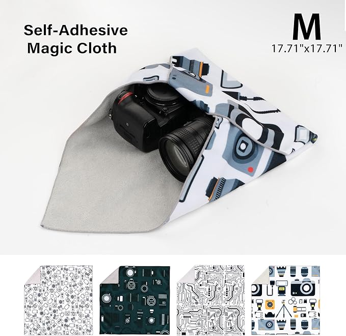 Camera Wrap, Anti-Scratch Lens Protective Wrap pouche, Magic Self-Adhesive Cloth - Image 2