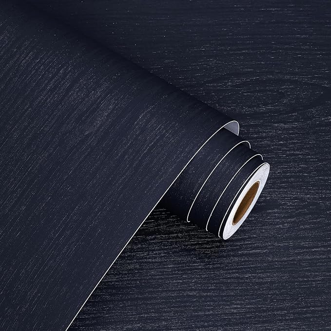 WESTICK Dark Blue Wood Wallpaper Peel and Stick Countertops Waterproof Navy - Image 8