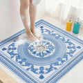 Square Shower Mat Non Slip: 24x24 Inch Extra Large Shower Mats by KAZOLEN