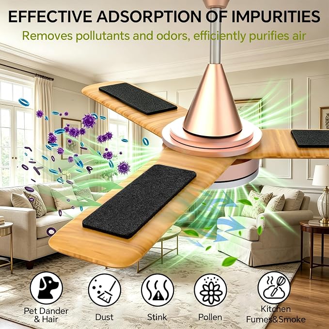 10 Pack Ceiling Fan Filters for Blades, 9.9" X 3.5" Activated Coconut Carbon - Image 5