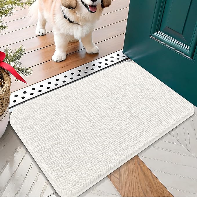 OLANLY Dog Door Mat for Muddy Paws 30x17, Absorbs Moisture and Dirt, Absorbent by OLANLY